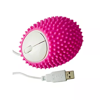 ATakeAMC-100PK刺蝟有線三鍵式光學鼠-粉紅