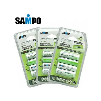 SAMPO 3號低自放充電電池AA2300mAh*12入