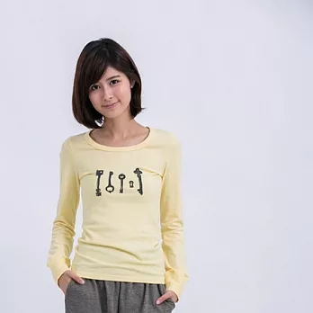 ＊so that’s me＊ keyman 女T 蜜桃棉 鵝黃 長袖 XL