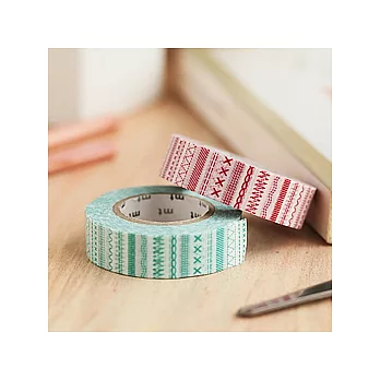 日本mt和紙膠帶 2p/[縫紉風-綠色紅色]