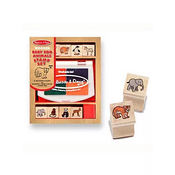 美國 Melissa ＆ Doug木製印章組 - Baby 動物園組