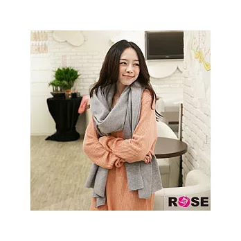 ROSE。糖果系多彩磨毛不修邊大圍巾/披肩-灰系