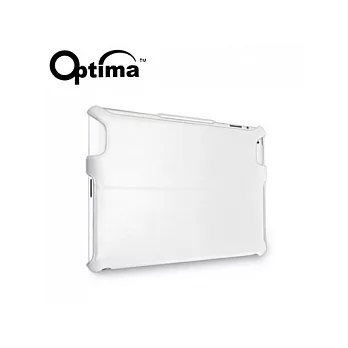 Optima 時尚 iPad2 免持多視角 硬殼 防震 皮質保護套【小羊皮系列-白】