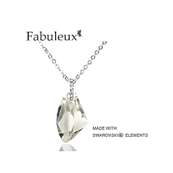 Perfect 水晶項鍊- 透明銀灰(大)