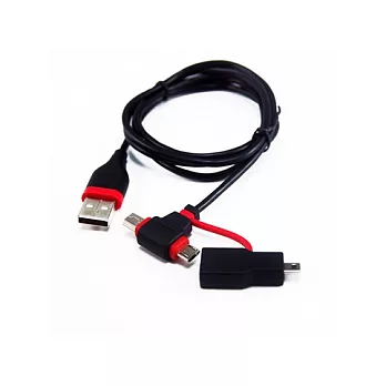 群加T型傳輸充電兩用線 1M +mini 8PIN轉接頭