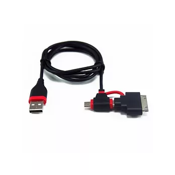 群加UAM5IP-10L T型傳輸充電兩用線 1M +30Pin轉接頭