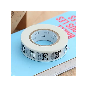 日本mt和紙膠帶 英字/黑