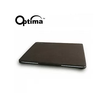 Optima 時尚 iPad2 免持多視角 硬殼 防震 皮質保護套【玻璃絨系列-咖啡】