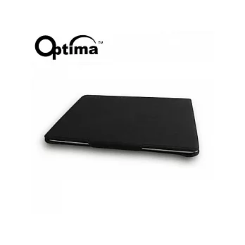 Optima 時尚 iPad2 免持多視角 硬殼 防震 皮質保護套【玻璃絨系列-黑】