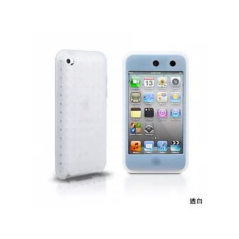 MARWARE iPod touch 4 運動風前後包覆保護套(透白)