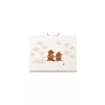 蘑菇凸版卡片 / 好朋友-山豬與黑熊
