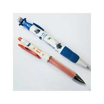 Miffy立體造型自動鉛筆-藍+Miffy夾子式自動鉛筆-橘
