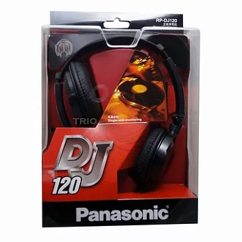Panasonic 黑色可摺疊頭戴耳機RP-DJ120-B