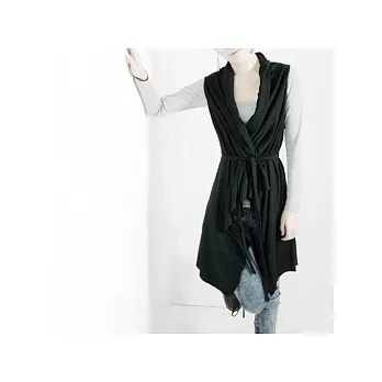 【IAN】披風式背心 黑色 洋裝 100%有機棉 Organic Cotton