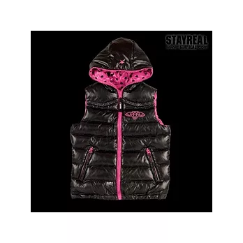 STAYREAL Dot Dot Down Vest 點點羽絨背心-黑色-紅標合身版S號