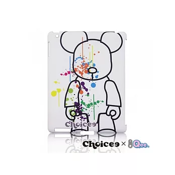 Choicee x Qee 塗鴉熊保護殼(白色)，iPad2