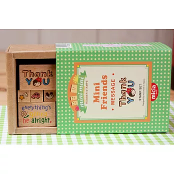 MiniFriends印章組-小花祝福字句