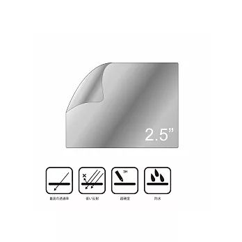 通用抗刮螢幕保護貼-2.5吋(兩入)