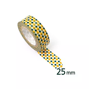 Masking tap紙膠帶(25mm )-黃藍點點
