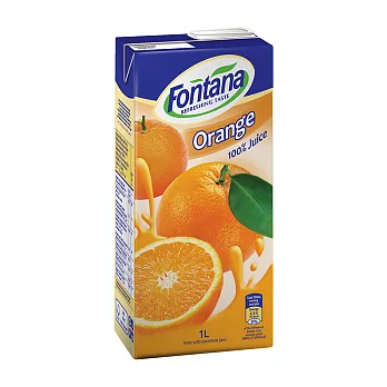 Fontana 100%天然柳橙汁1公升