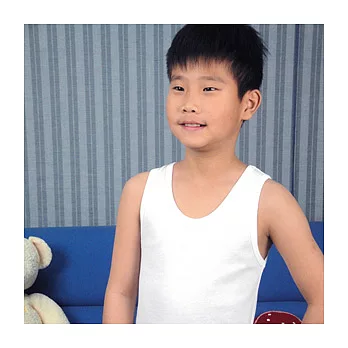 【anny pepe】男童背心_素面白色_美國精梳純棉_110cm