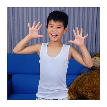 【anny pepe】男童背心_素面水藍色_美國精梳純棉_90cm