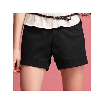 【Mirror米洛時尚】反摺時尚顯瘦短褲MIT台灣製造103018-黑S