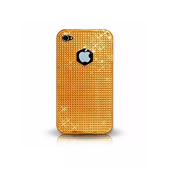 KEYDEX iPhone 4 / 4S 晶鑽保護殼(亮彩款)-橘金色