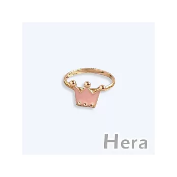 【Hera】雜誌明星最愛粉紅皇冠戒指(金色)