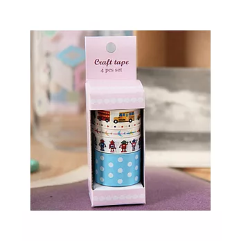 飛機噗噗機器人紙膠帶(4P)