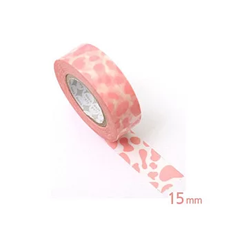 Masking tap紙膠帶(15mm )-大麥町紋(粉色)