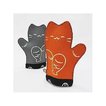 淘氣貓 多功能隔熱護手套/橘色(一對入)附贈輕型切割墊
