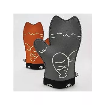 淘氣貓 多功能隔熱護手套/灰色(一對入)附贈輕型切割墊