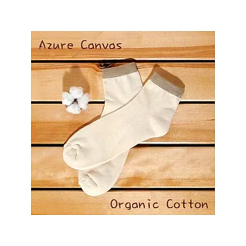 【藍天畫布】有機棉 軟墊襪-咖啡邊19~21cm