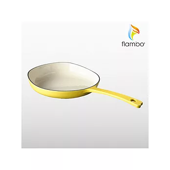 《美國flambo》富蘭鍋鑄鐵搖滾平底鍋-M (檸檬黃)
