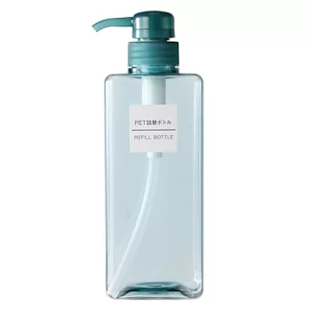 [MUJI 無印良品]PET補充瓶/透明淺藍.600ml