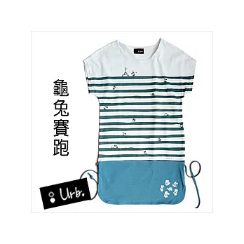 ：Urb.【龜兔賽跑】女/藍跑道/創意雙層綁繩款/L