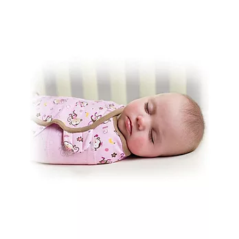 美國 Summer Infant SwaddleMe 嬰兒包巾 【親親小猴 純棉薄款】, 大號 - 可調式懶人包巾