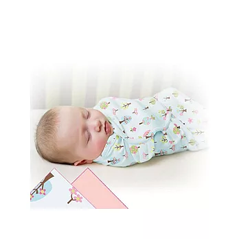 美國 Summer Infant SwaddleMe 嬰兒包巾 【小花樹純棉薄款】, 小號 2入組 - 可調式懶人包巾