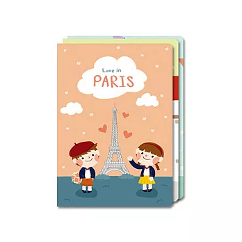Lovely 口袋筆記本(3入)-愛在巴黎