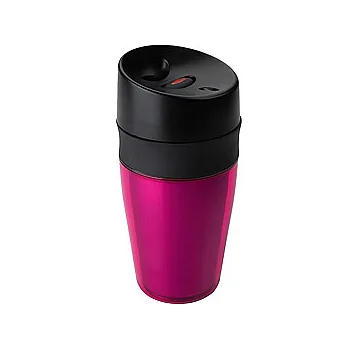 《OXO》Mug 輕巧按壓隨行杯(桃紅)