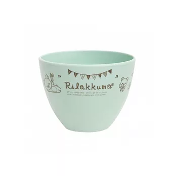 San-X 懶熊假日野餐系列耐熱餐碗。粉綠