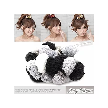 【Angel Rena】VIVI款˙棉花糖大腸圈髮束-黑白灰