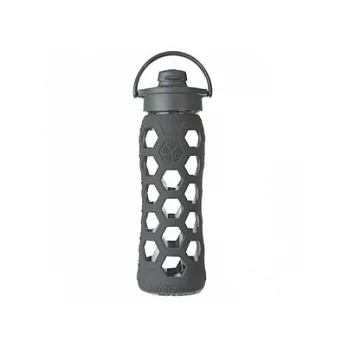 美國唯樂Lifefactory菱形玻璃吸嘴水瓶650ml灰色