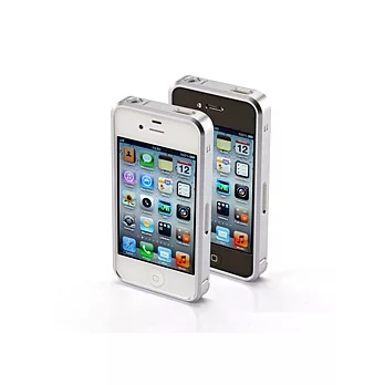 Bosvision iPhone 4/4S 滑蓋式鋁合金邊框鋁保護殼 (銀)