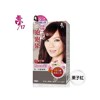 【夢17】灰白髮專用泡泡染/栗子紅(2W)