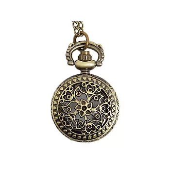 Watch-123 紫荊花-小型復古項鍊懷錶