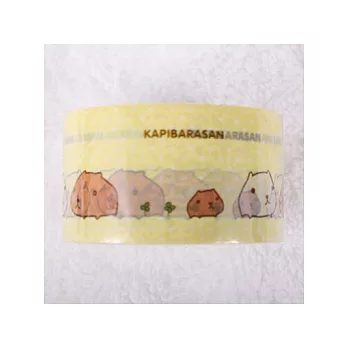 Kapibarasan 水豚君寬版禮品膠帶-白雪