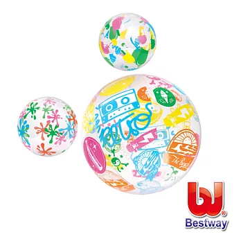 【Party World】《Bestway》20吋設計家充氣水球/沙灘球(隨機出貨)