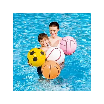 【Party World】《Bestway》16吋運動水球/充氣沙灘球(隨機出貨)足球、棒球、